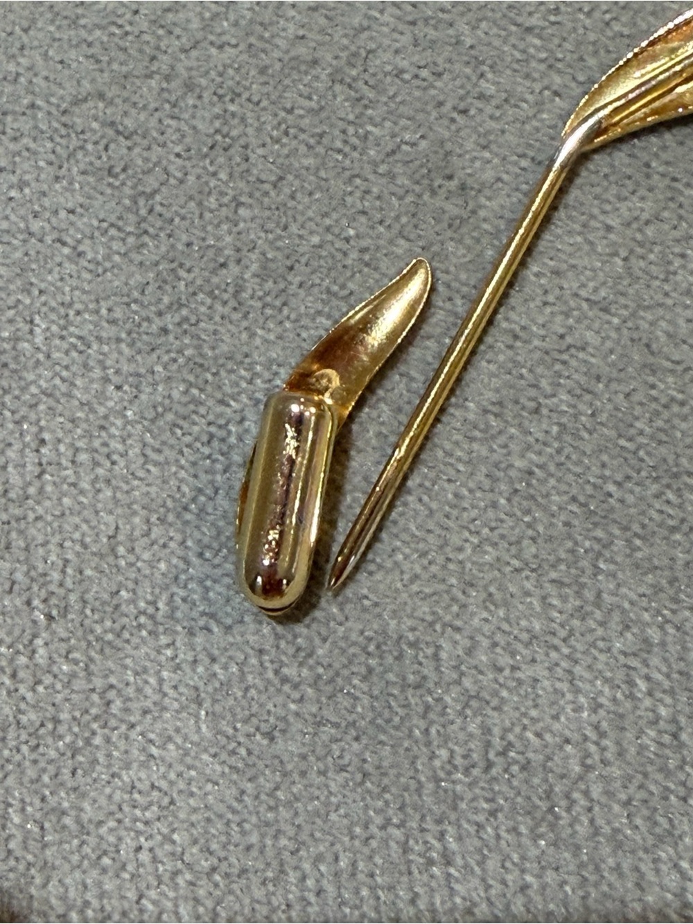 Gold and Ivory Tulip Floral Stick Pin Brooch - Women Accessories - Picture 3 of 6